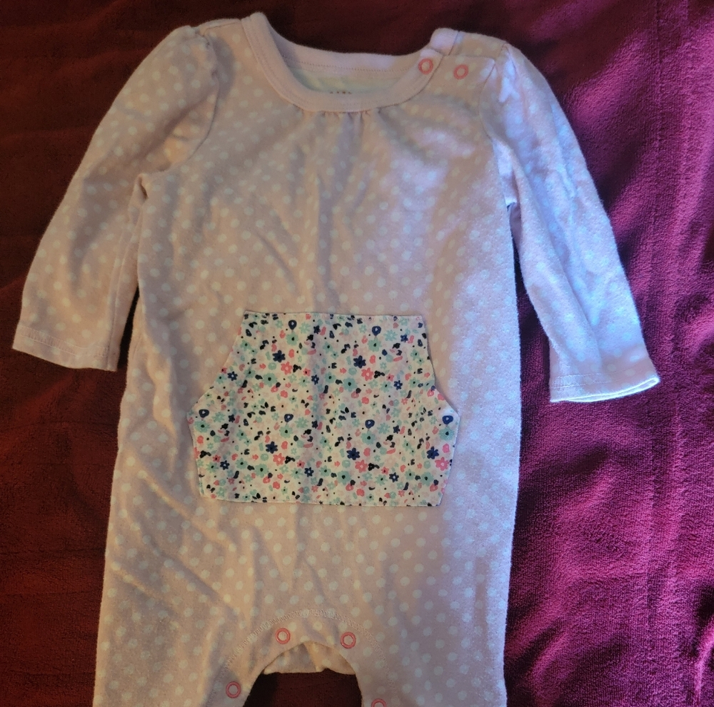 Cat & Jack Pink Polka Dot Jumpsuit 3-6 Months